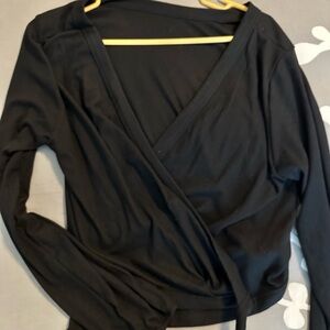 NWOT XL Latched Mama Ribbed Long Sleeve Nursing Wrap Top